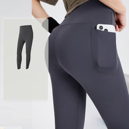 Yoga-Leggings in Übergröße mit hohem Bund und Mesh-Einsätzen - Grau - 4XL - image 3