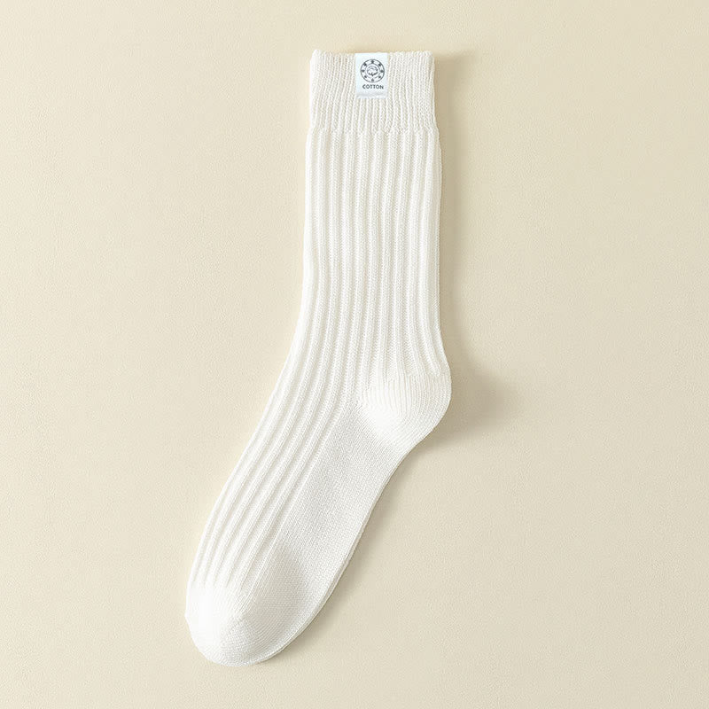 Französische Freizeitsocken (5 Paar) - Weiß - EU43-48 (US9-13) - image 9