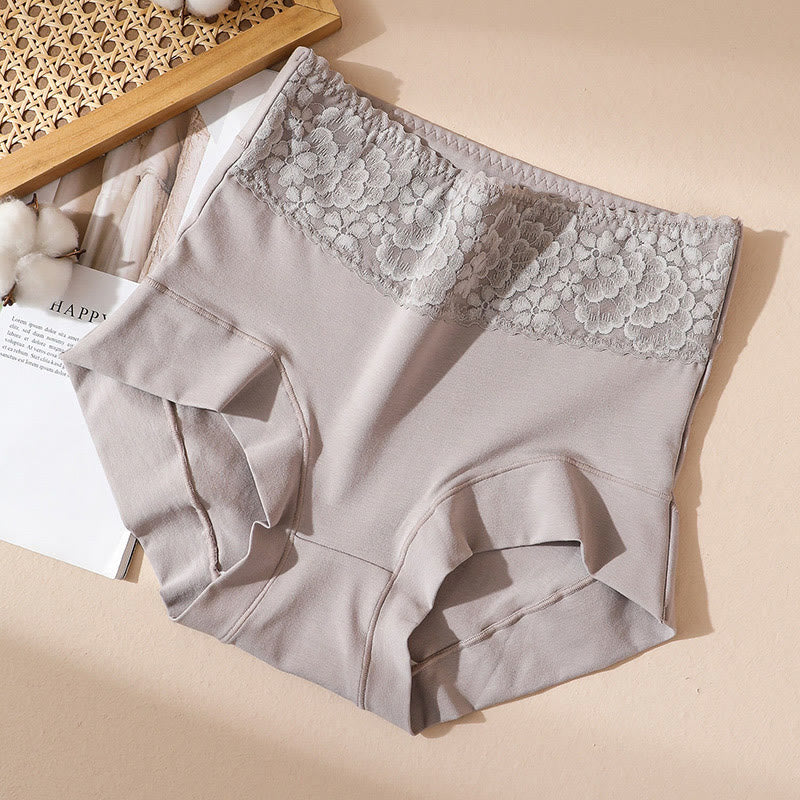 Baumwoll-Slip mit Spitze in Übergröße (2er-Pack)