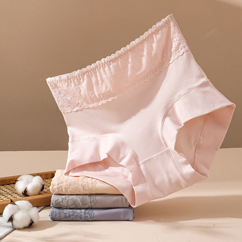 Baumwoll-Slip mit Spitze in Übergröße (2er-Pack)