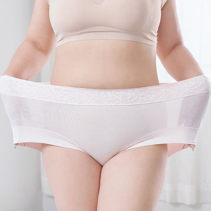 Baumwoll-Slip mit Spitze in Übergröße (2er-Pack)