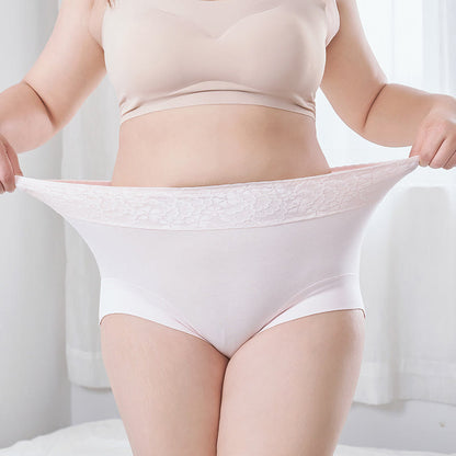 Baumwoll-Slip mit Spitze in Übergröße (2er-Pack)