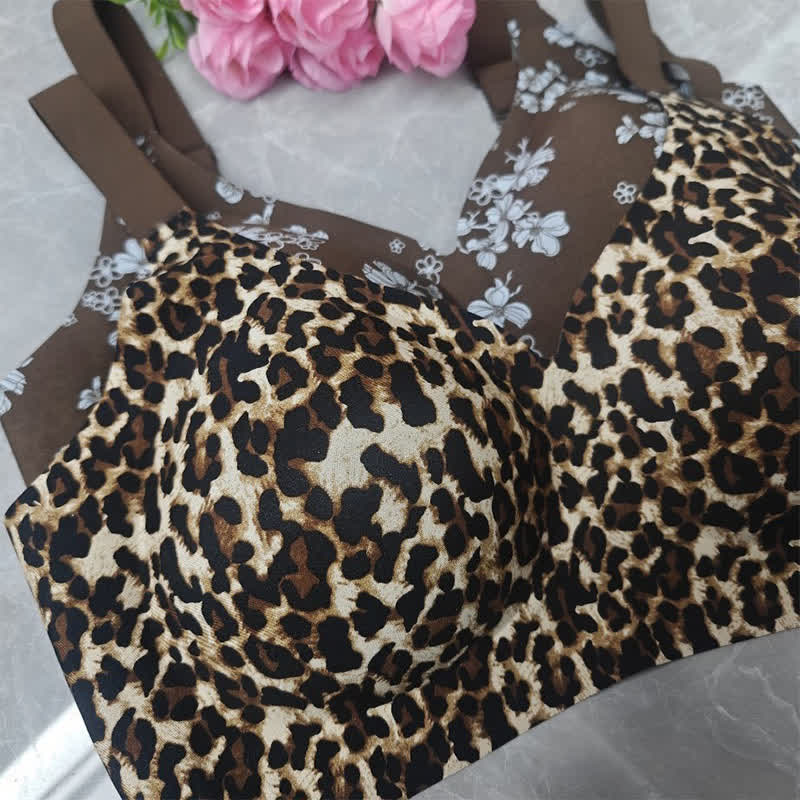 Push-up-BH mit Leoparden- und Blumenmuster, kabellos - image 11