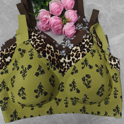 Push-up-BH mit Leoparden- und Blumenmuster, kabellos - image 4