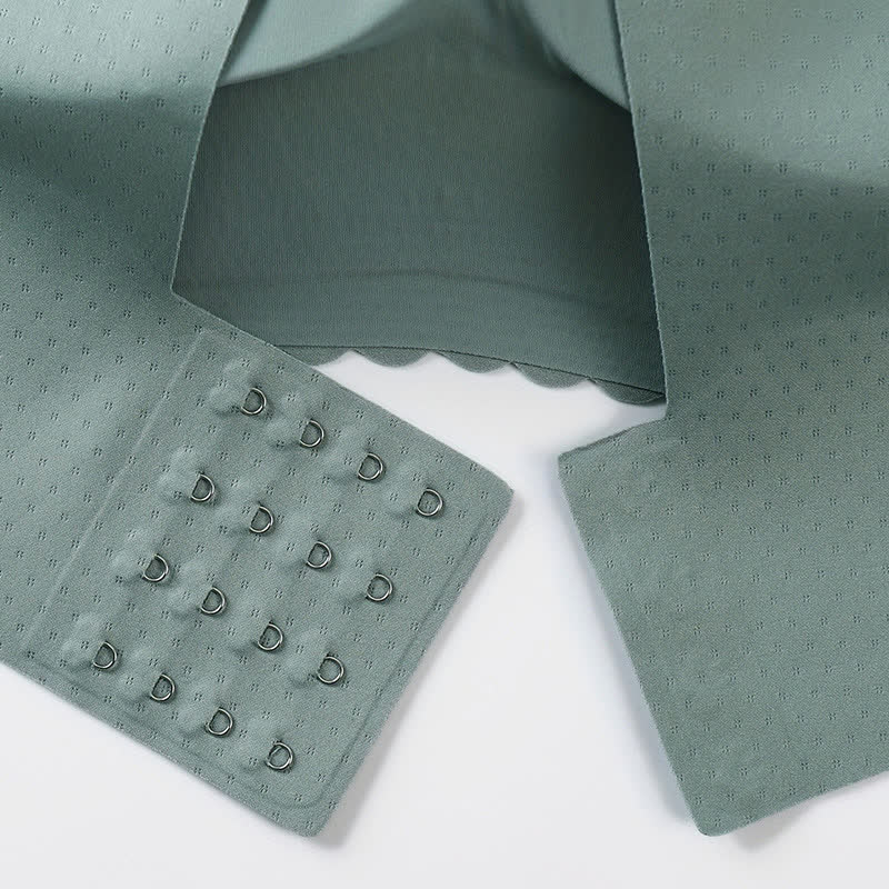 Nahtloser Push-up-BH mit gewelltem Rand in Übergröße ohne Bügel