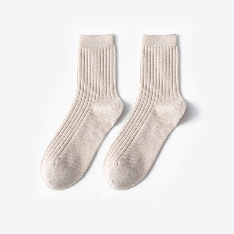 Einfarbige, lässige Viertelsocken aus Baumwolle (6 Paar) - Khaki - EU37-40 (US4-7) - image 4