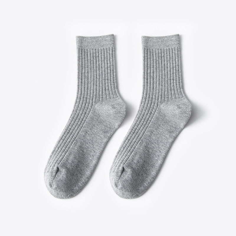 Einfarbige, lässige Viertelsocken aus Baumwolle (6 Paar) - Grau - EU37-40 (US4-7) - image 5