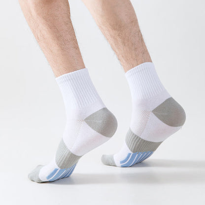 Basketball-Kompressionssocken in Colorblock-Optik in Übergröße (5 Paar)