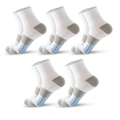 Basketball-Kompressionssocken in Colorblock-Optik in Übergröße (5 Paar) - Weiß - EU39-45 (US6-11) - image 13
