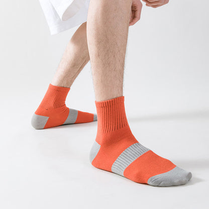 Basketball-Kompressionssocken in Colorblock-Optik in Übergröße (5 Paar)