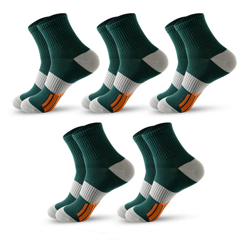 Basketball-Kompressionssocken in Colorblock-Optik in Übergröße (5 Paar) - Grün - EU39-45 (US6-11) - image 11