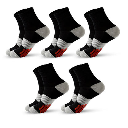 Basketball-Kompressionssocken in Colorblock-Optik in Übergröße (5 Paar) - Schwarz - EU39-45 (US6-11) - image 12