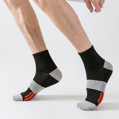 Basketball-Kompressionssocken in Colorblock-Optik in Übergröße (5 Paar)