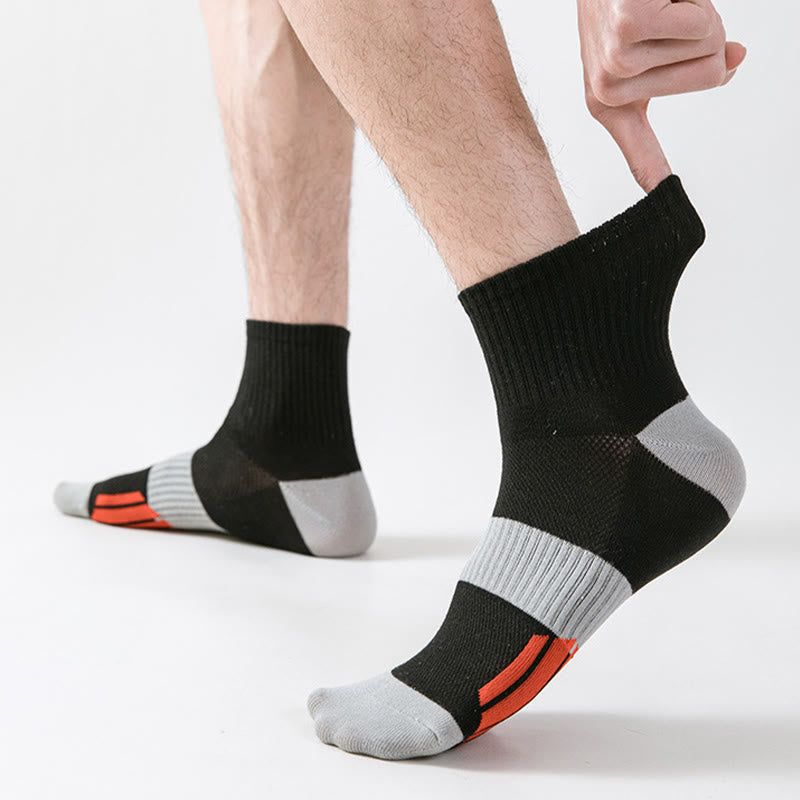 Basketball-Kompressionssocken in Colorblock-Optik in Übergröße (5 Paar)
