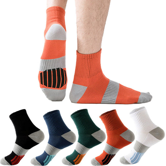 Basketball-Kompressionssocken in Colorblock-Optik in Übergröße (5 Paar)