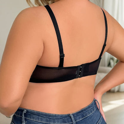 Sexy Dünner Push-Up-Bügel-BH mit gekreuzten Bügeln
