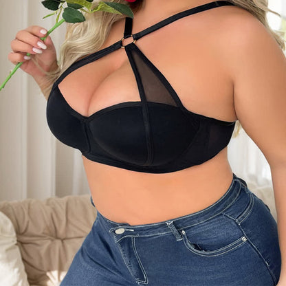Sexy Dünner Push-Up-Bügel-BH mit gekreuzten Bügeln