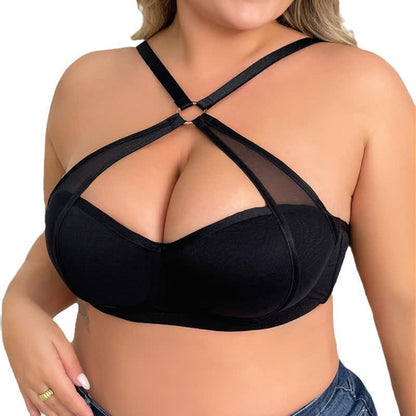 Sexy Dünner Push-Up-Bügel-BH mit gekreuzten Bügeln