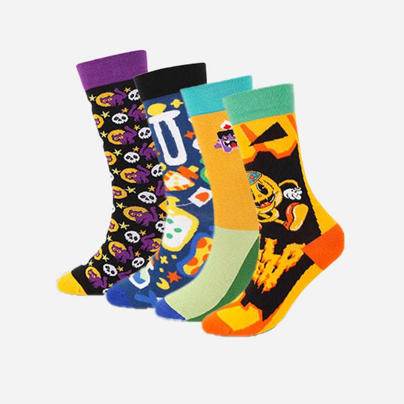 Asymmetrische Viertelsocken in Übergröße (4 Paar) - Mehrfarbig - EU37-43 (US4-9) - image 6