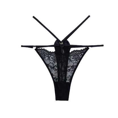 Sexy, tief sitzender Spitzen-String mit Schleife (3er-Pack)