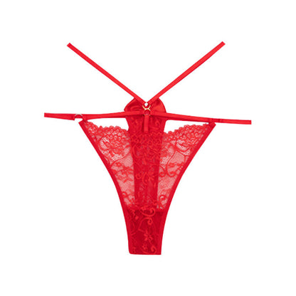 Sexy, tief sitzender Spitzen-String mit Schleife (3er-Pack)