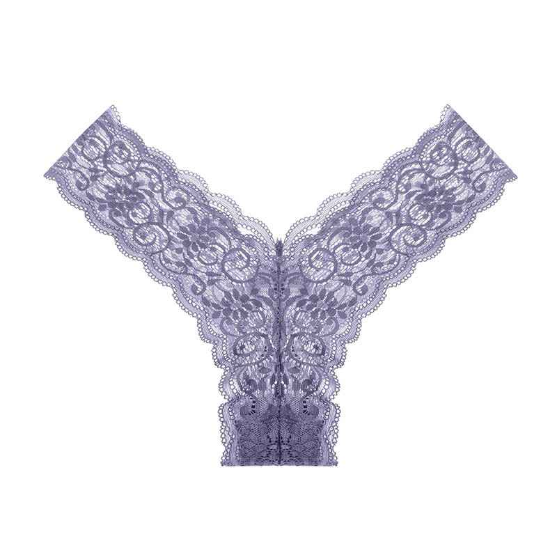 Sexy Spitzen-String mit Blumenmuster und niedriger Taille (3er-Pack)
