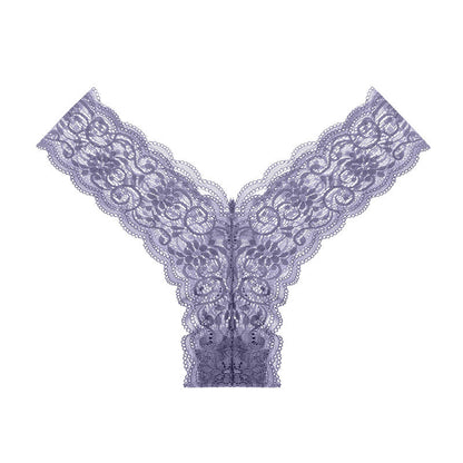 Sexy Spitzen-String mit Blumenmuster und niedriger Taille (3er-Pack)