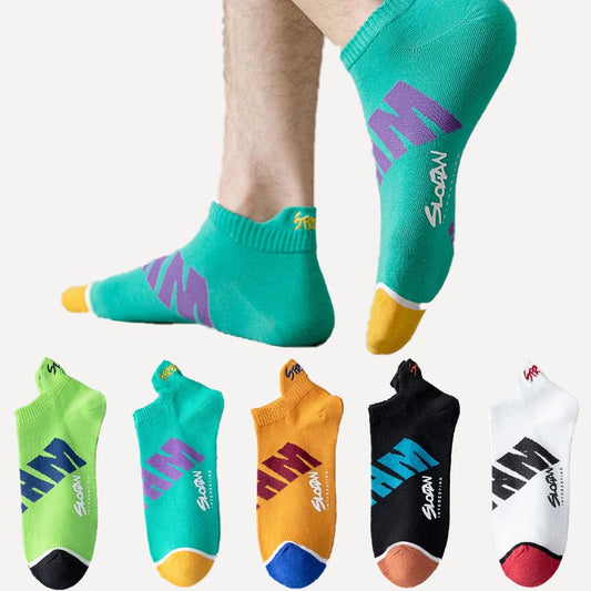 Knöchelsocken mit Buchstaben in Übergröße (5 Paar)