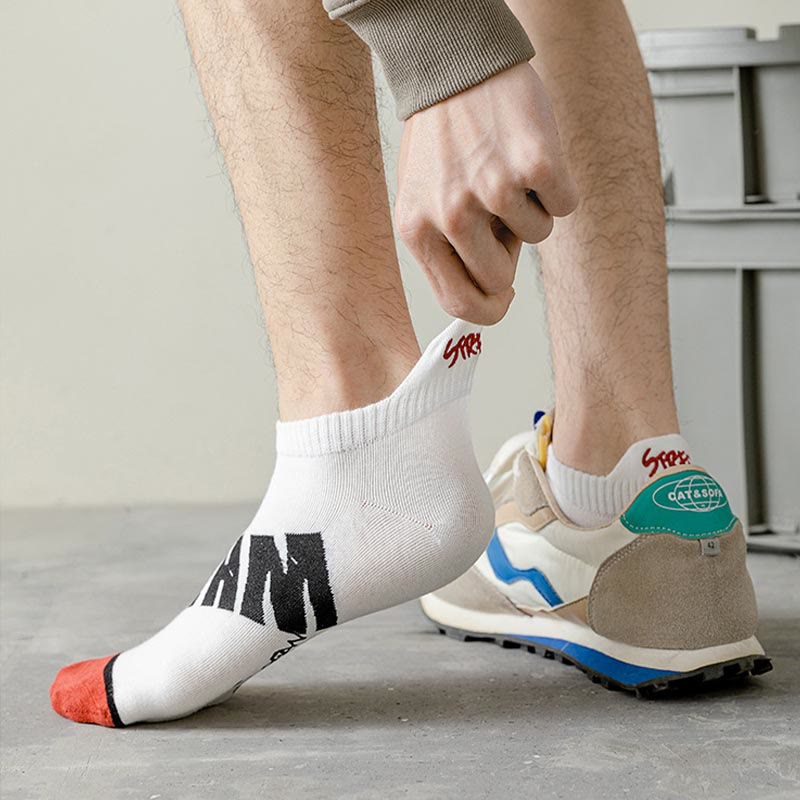 Knöchelsocken mit Buchstaben in Übergröße (5 Paar)