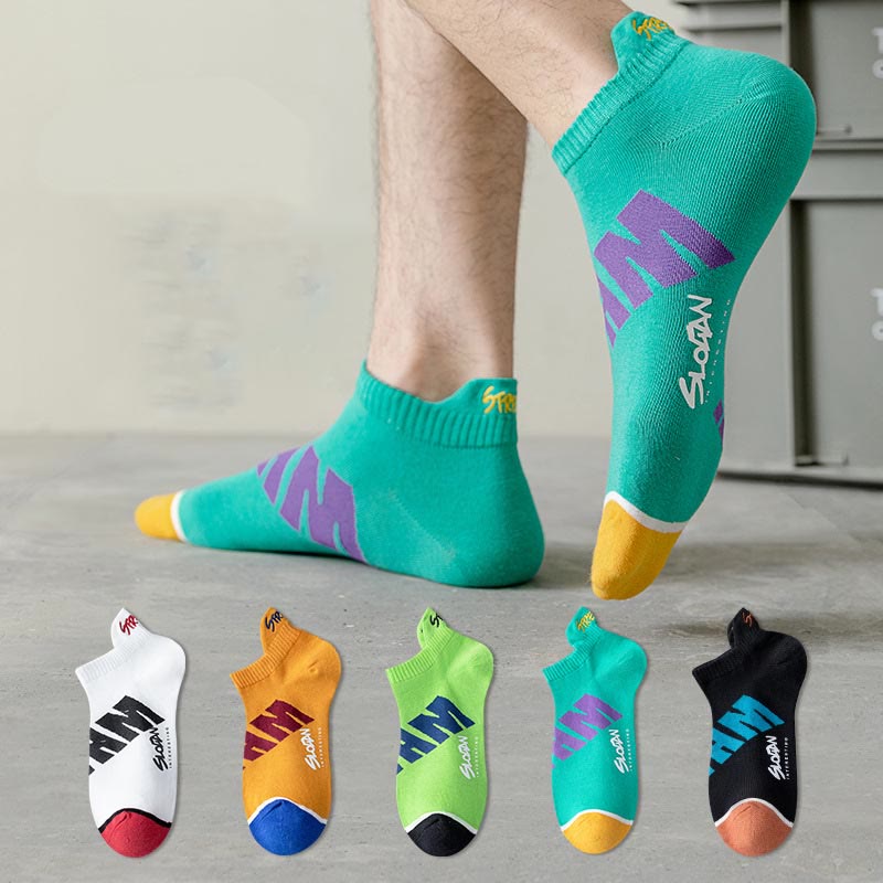 Knöchelsocken mit Buchstaben in Übergröße (5 Paar)