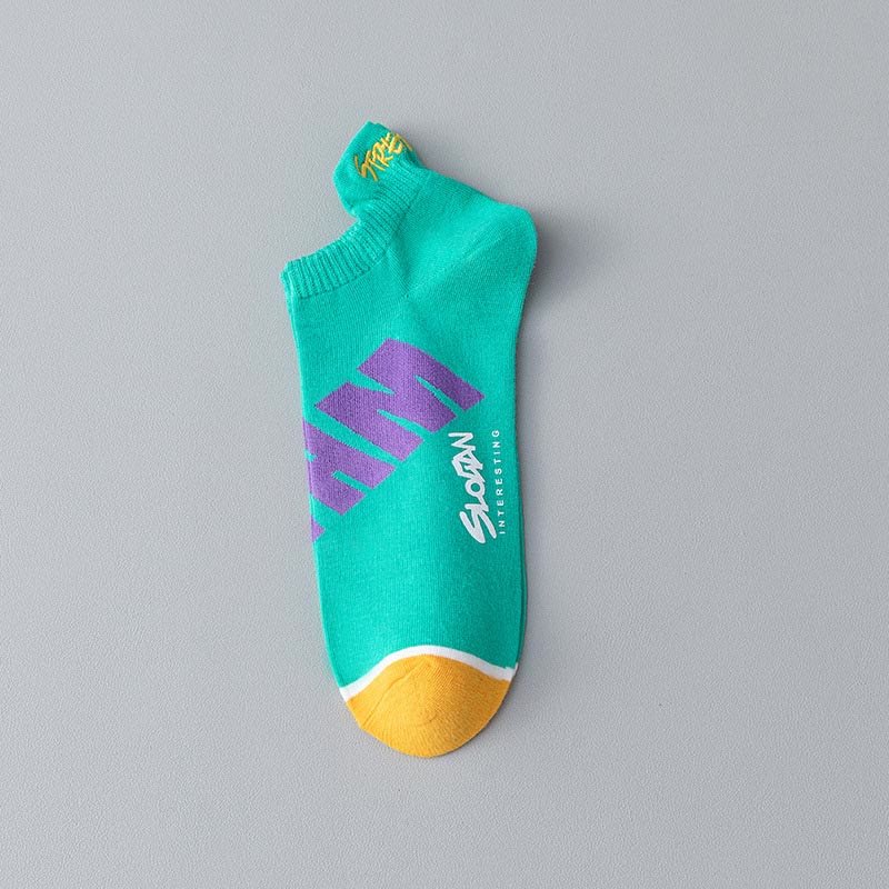 Buchstaben-Knöchelsocken (5 Paar) - Blau - EU37-45 (US4-11) - image 13