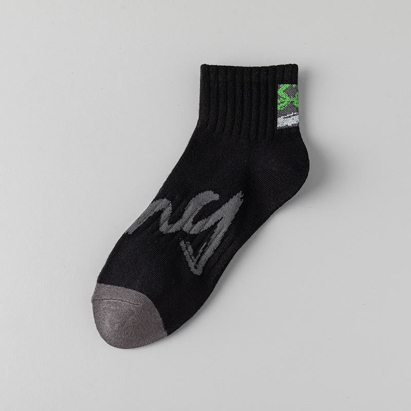 Alphanumerische Knöchelsocken (5 Paar) - Schwarz - EU37-45 (US4-11) - image 10
