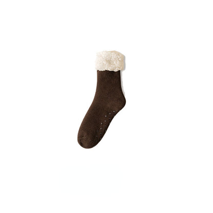Extra dicke Hausschuhsocken in Übergröße (3 Paar) - Braun - EU39-45 (US6-11) - image 13