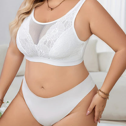 Sexy Vollschalen-BH aus Spitze und Netzstoff ohne Bügel