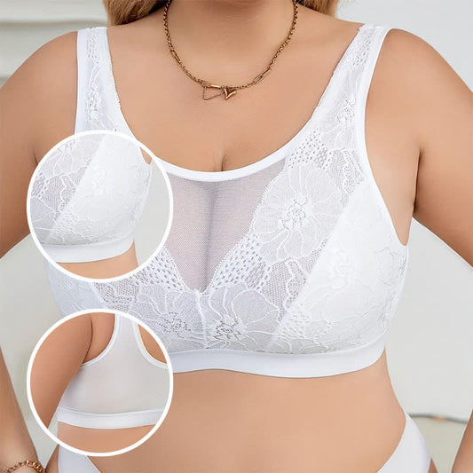 Sexy Vollschalen-BH aus Spitze und Netzstoff ohne Bügel