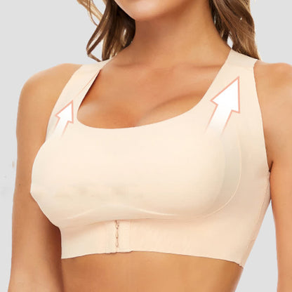 Körperformender, rückenkorrigierender Push-up-Sport-BH ohne Bügel (2er-Pack)