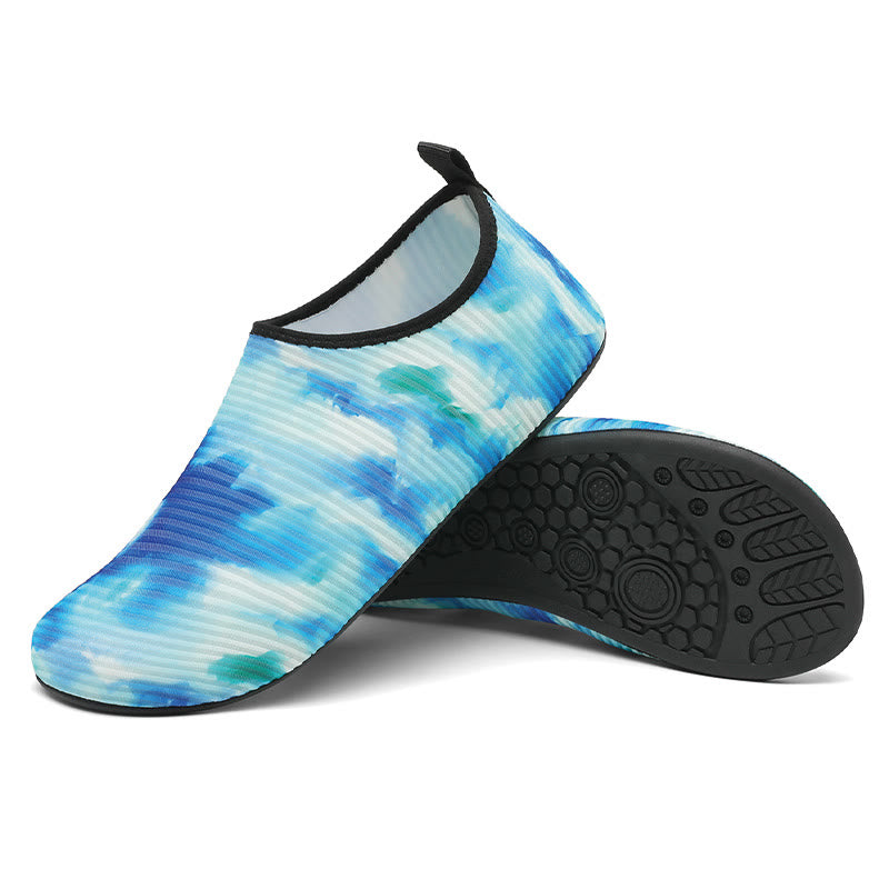 Hausschuhe in Batikoptik in Übergröße - Blau - EU46-47 (US12-12,5) - image 8