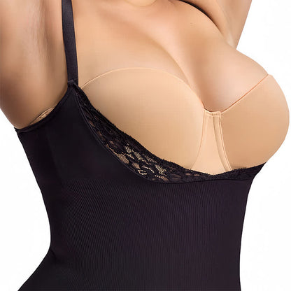 Plus Size Body Shaper Spitzen-Camisole mit offener Brust