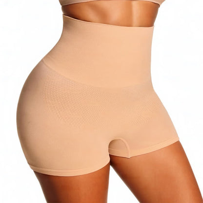 Nahtlose Shorts mit hoher Taille und Bauchkontrolle sowie Po-Lifting
