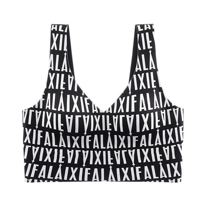Plus Size Buchstaben Schöner Rücken Sexy Push-Up-BH ohne Bügel