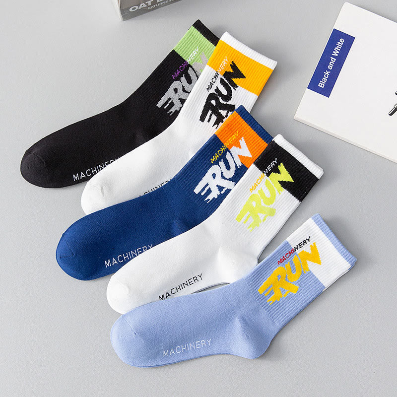 Übergrößen-Run-Letter-Viertel-Socken (7 Paar)