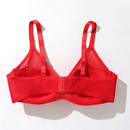 Sexy ultradünner, halbtransparenter Bügel-BH aus Spitze
