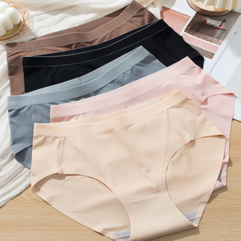 Einfache, einfarbige, nahtlose Höschen mit hoher Taille (3er-Pack)