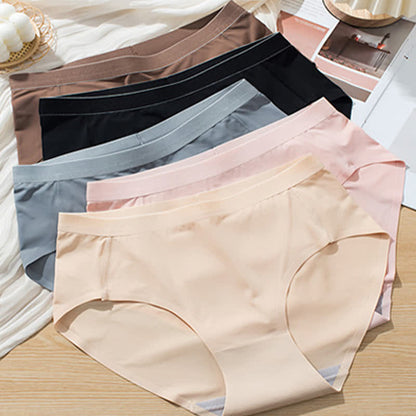 Einfache, einfarbige, nahtlose Höschen mit hoher Taille (3er-Pack)