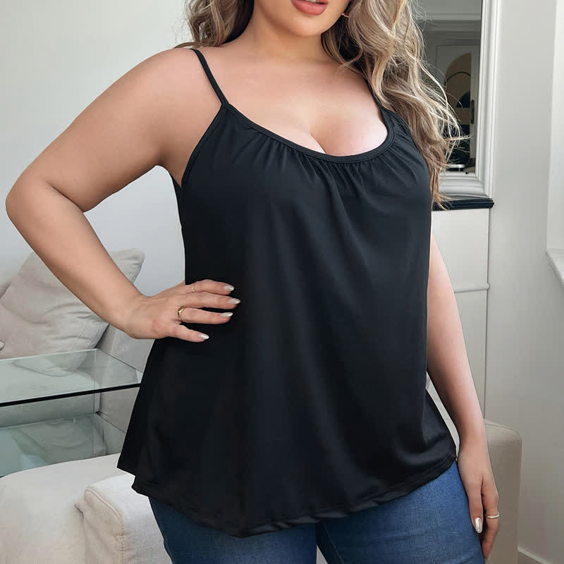 Locker gepolstertes, kabelloses Cup-Camisole - Schwarz - 6XL - image 4