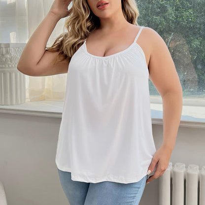 Locker gepolstertes, kabelloses Cup-Camisole - Weiß - 6XL - image 3