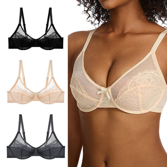 Sexy, leichter Push-up-Bügel-BH aus Spitze in Übergröße
