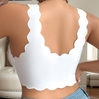Sexy BH in Übergröße mit Frontverschluss, gewellten Spitzenträgern und ohne Bügel