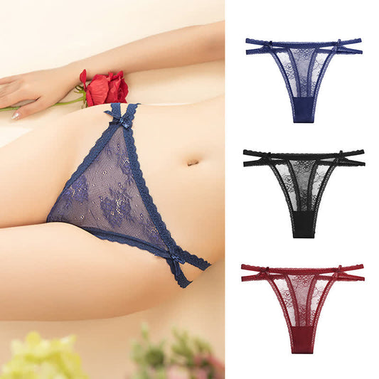 Sexy Spitzen-Netz-String mit niedriger Taille (3er-Pack)