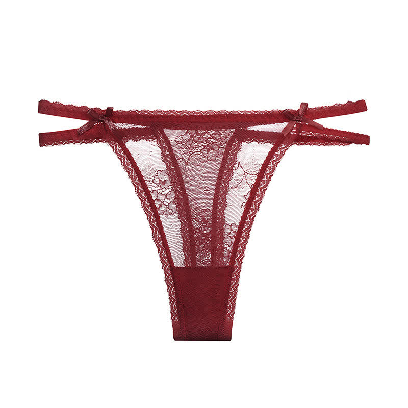 Sexy Spitzen-Netz-String mit niedriger Taille (3er-Pack)
